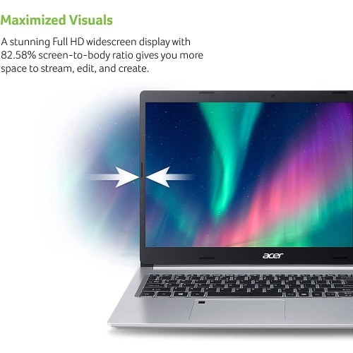 2022 年*新宏碁 Aspire 5 Slim 笔记本电脑,15.6 英寸全高清 IPS,AMD 锐龙 3 3350U 四核处理器,12 GB DDR4 RAM,512 GB 固态硬盘,Intel WiFi 6,背光 KB,指纹识别器,A